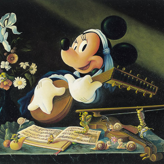 Minnie, suonatrice di liuto
olio su tela
50x70 cm